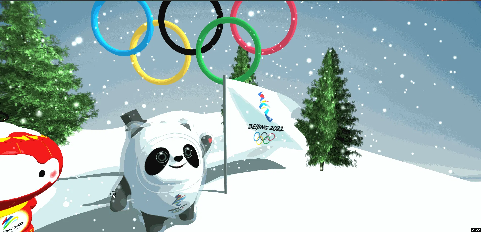  3D webpage version of the Winter Olympic Games mascot Ice Pier